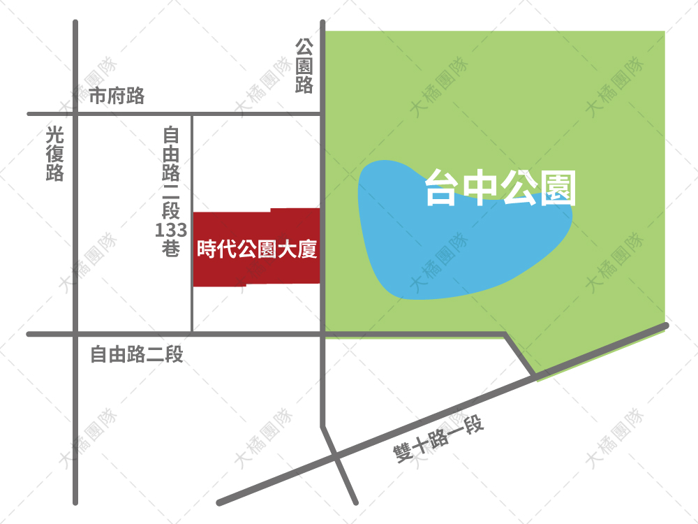 時代公園大廈-位置圖