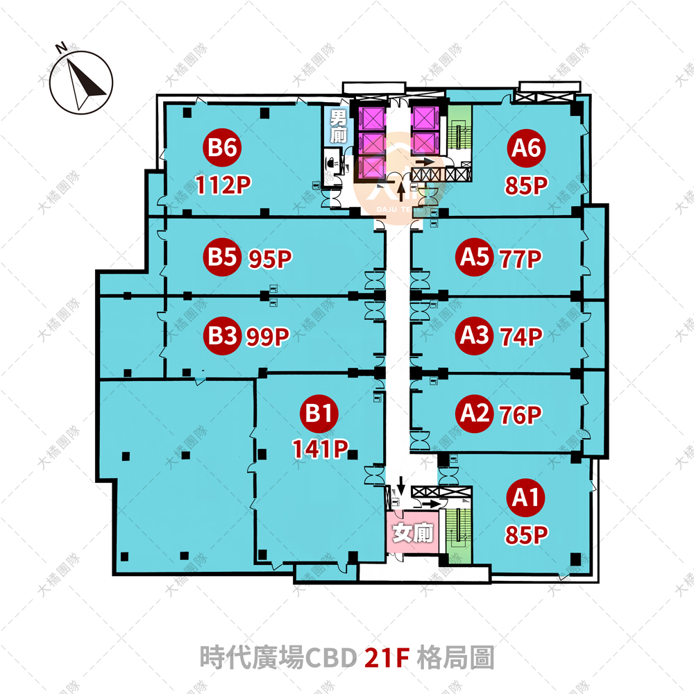 時代廣場CBD-21F格局圖