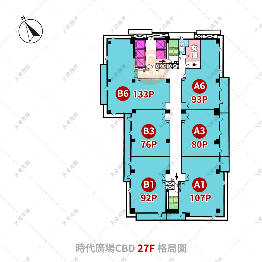 時代廣場CBD-27F格局圖