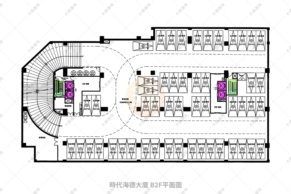時代海德大廈-停車場配置B2F