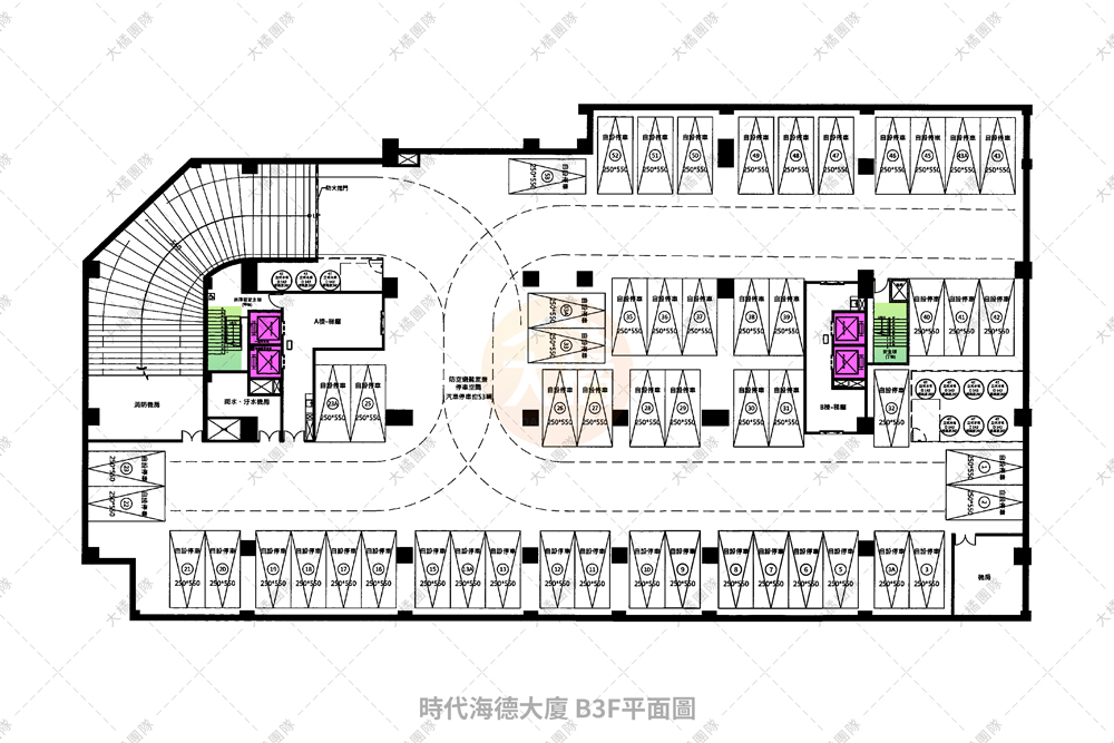 時代海德大廈-停車場配置B3F