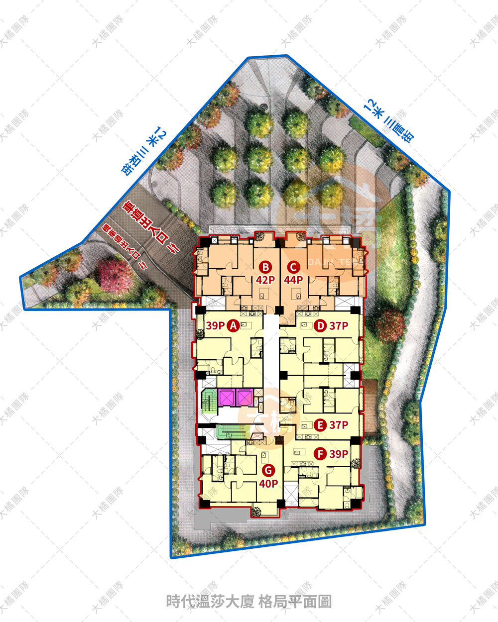 時代溫莎大廈-格局平面圖