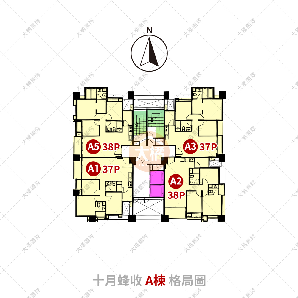 十月蜂收-A棟格局圖