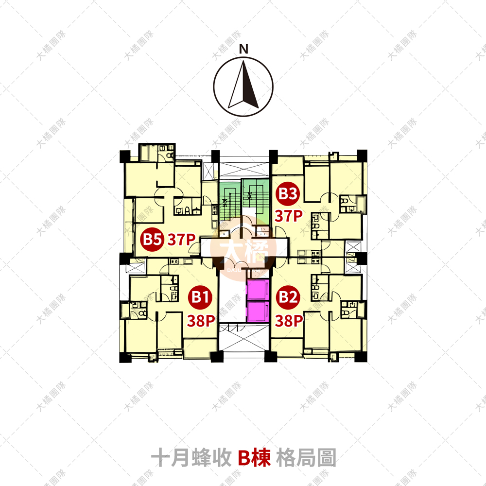 十月蜂收-A棟格局圖