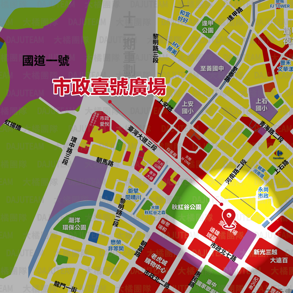 市政壹號廣場-位置圖