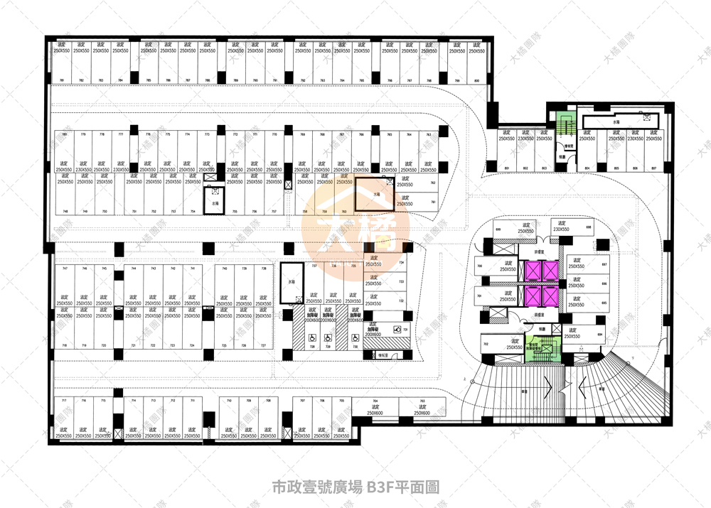 市政壹號廣場-B3F平面圖