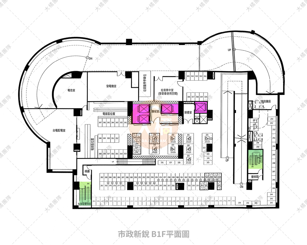 市政新銳-停車場配置B1F