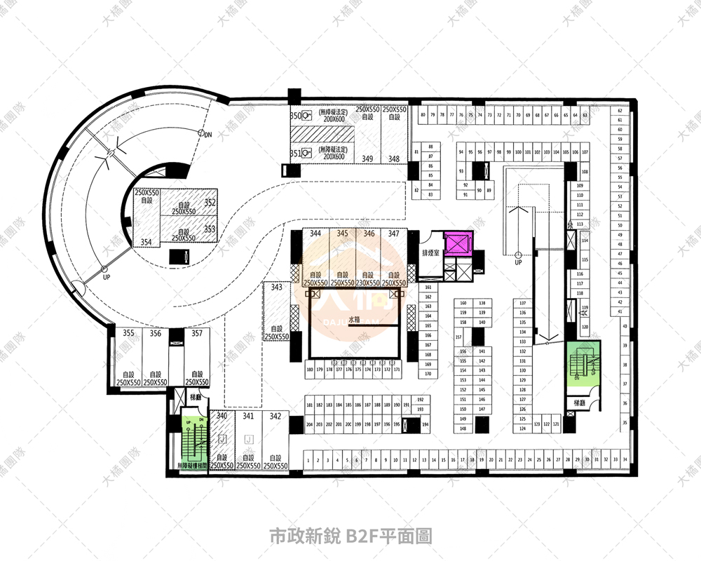 市政新銳-停車場配置B2F
