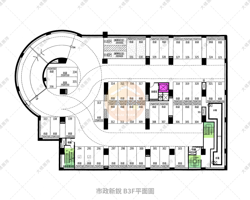 市政新銳-停車場配置B3F