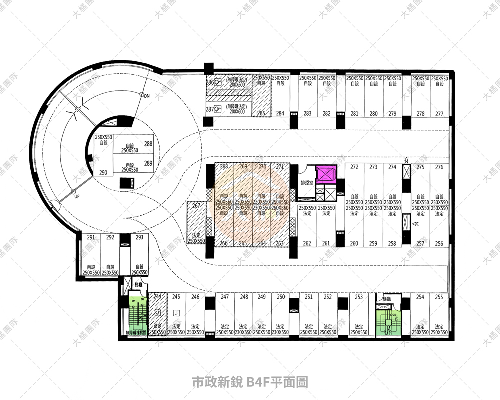市政新銳-停車場配置B4F