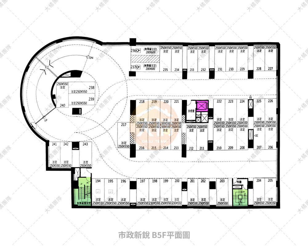 市政新銳-B5F平面配置圖