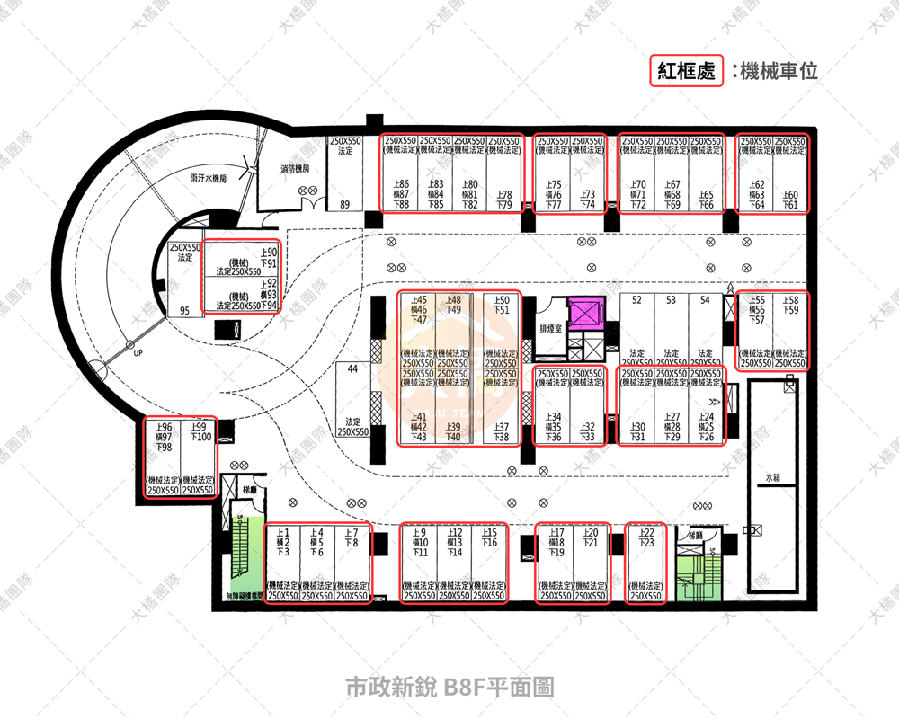 市政新銳-停車場配置B8F