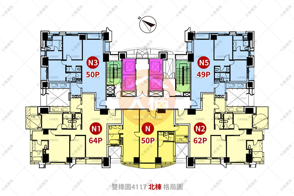 雙橡園4117-北棟格局圖