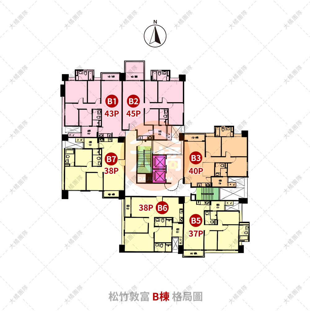 松竹敦富-B棟格局圖