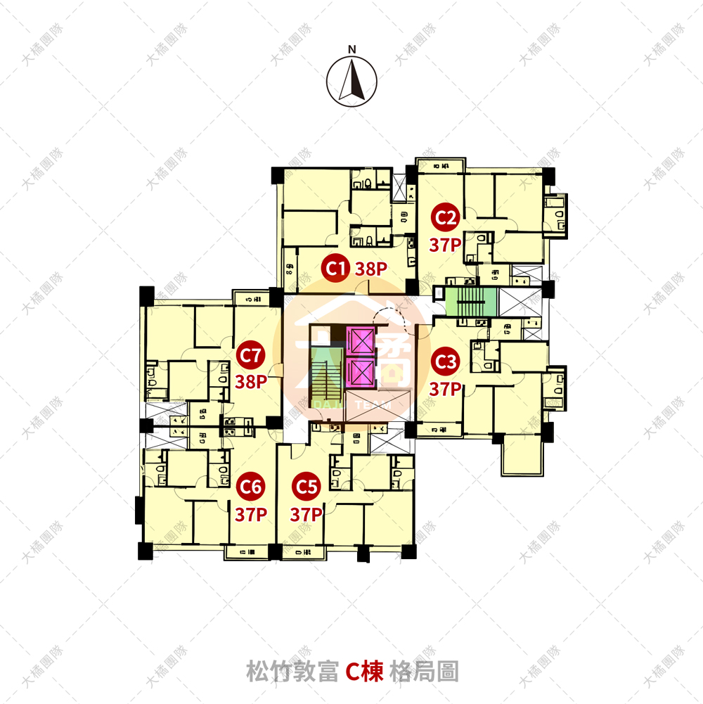 松竹敦富-C棟格局圖
