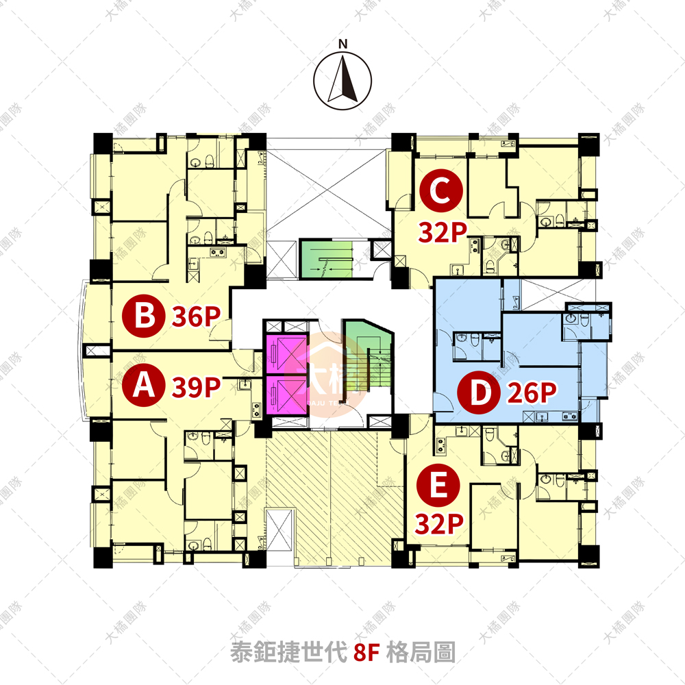 泰鉅捷世代-8F格局圖