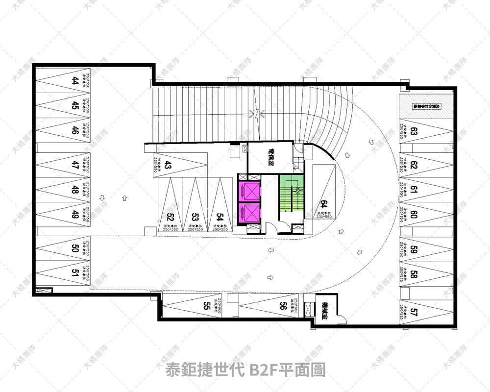 泰鉅捷世代-B2F平面配置圖