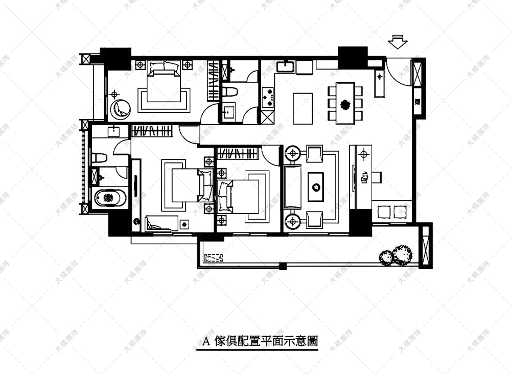 泰御天鑄-傢俱配置圖