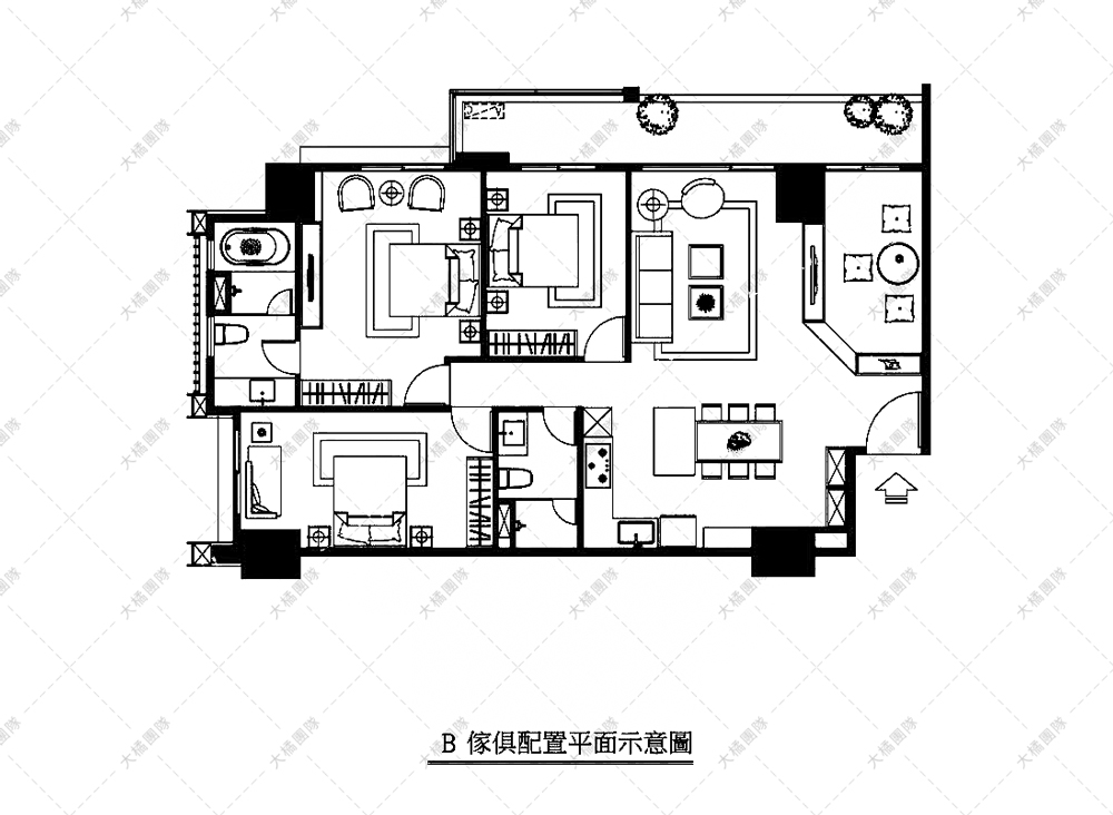 泰御天鑄-傢俱配置圖
