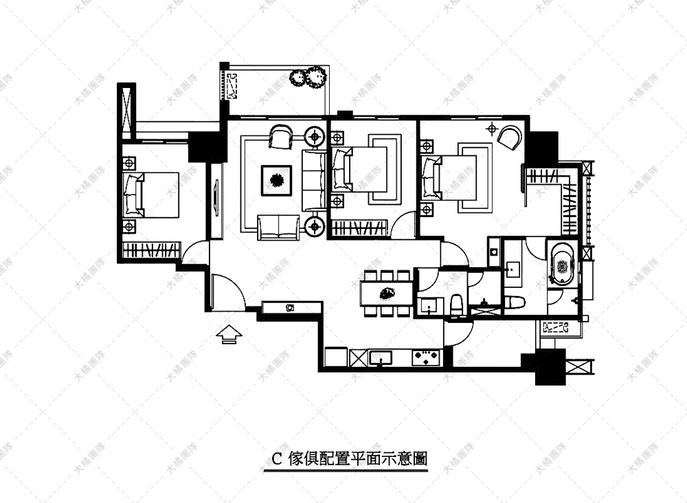 泰御天鑄-傢俱配置圖
