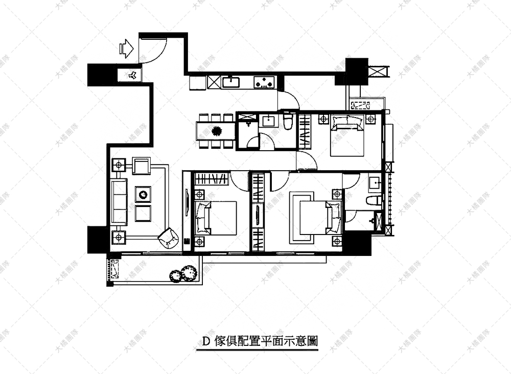 泰御天鑄-傢俱配置圖