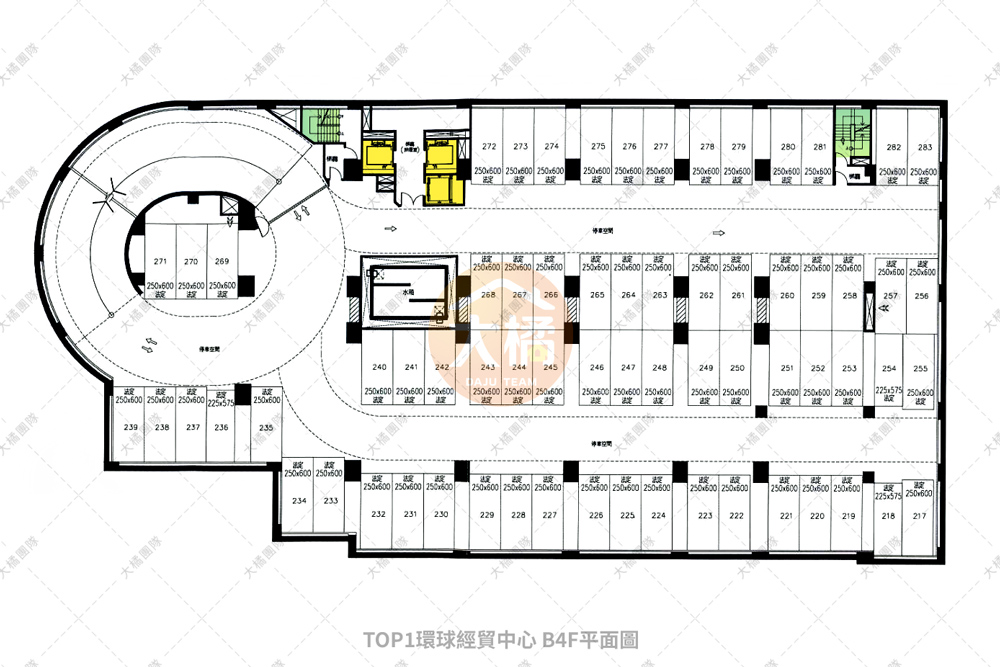 TOP1環球經貿中心-B4F平面圖
