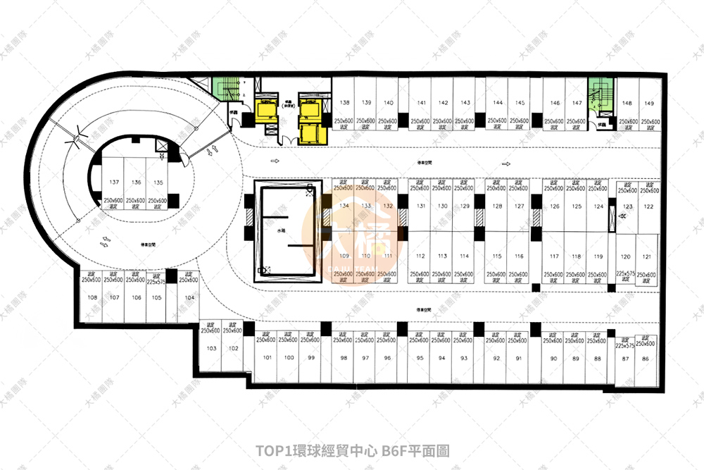 TOP1環球經貿中心-B6F平面圖