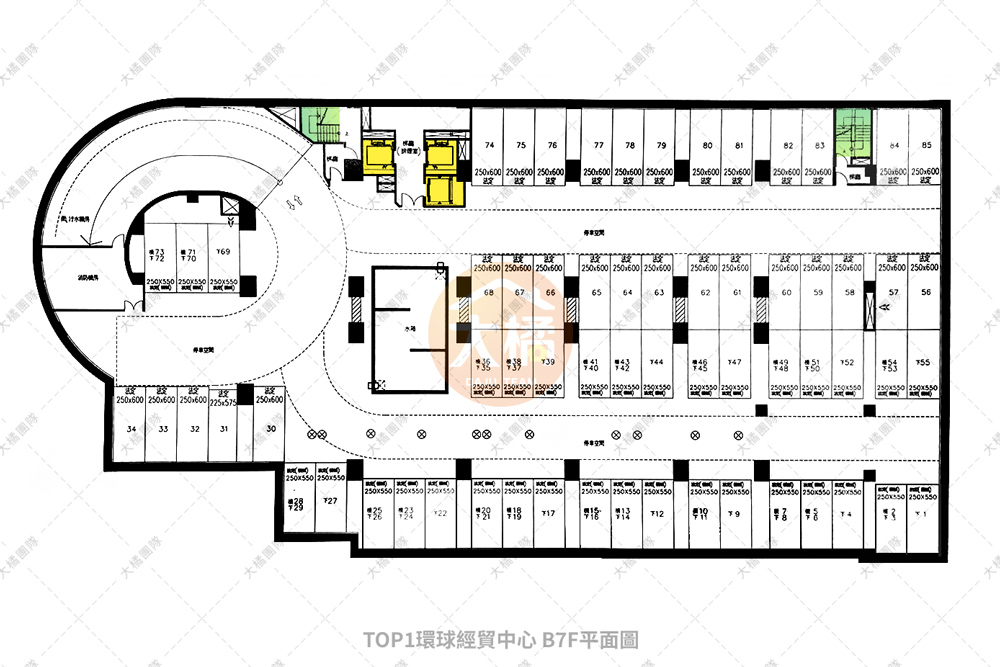 TOP1環球經貿中心-B7F平面圖