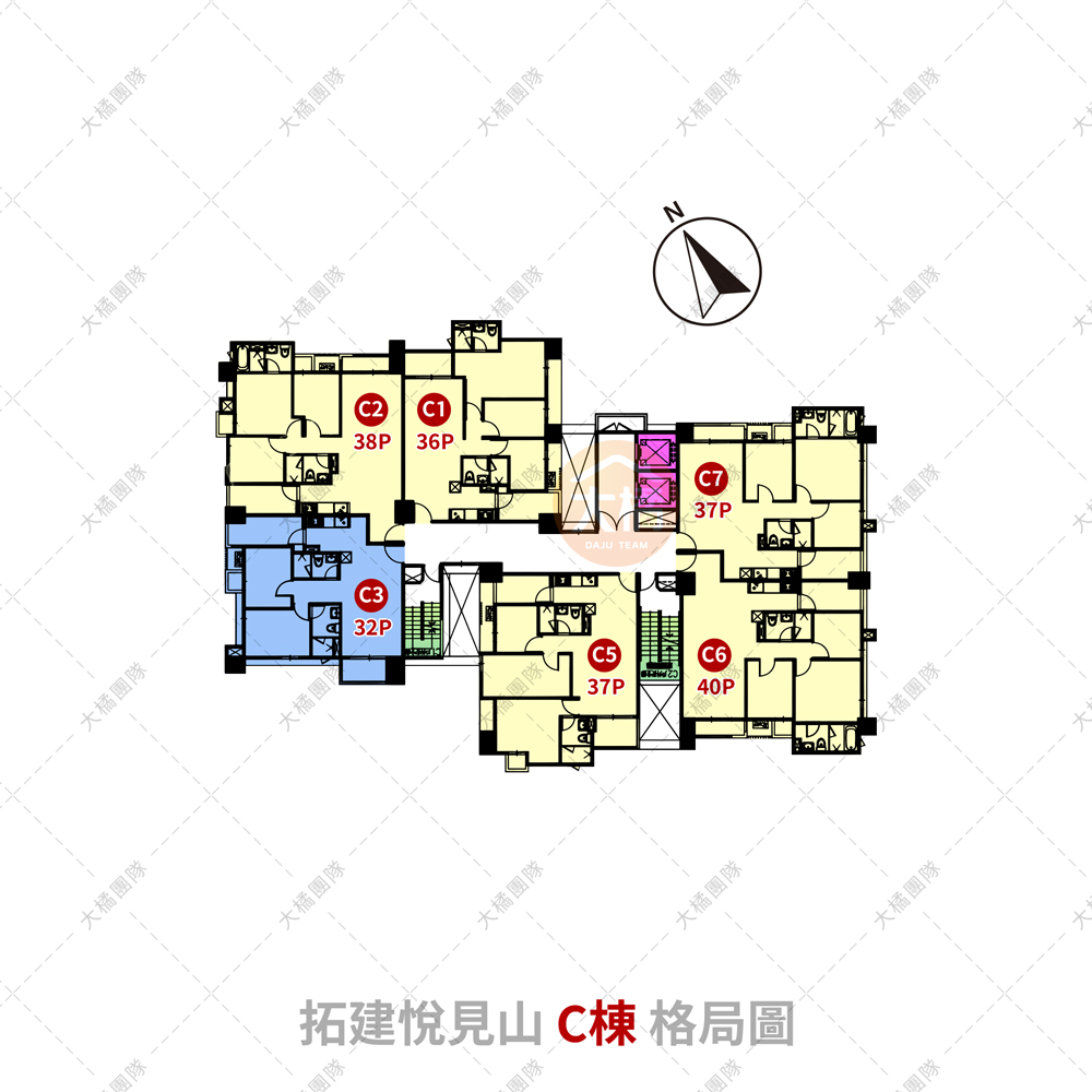 拓建悅見山-C棟格局圖