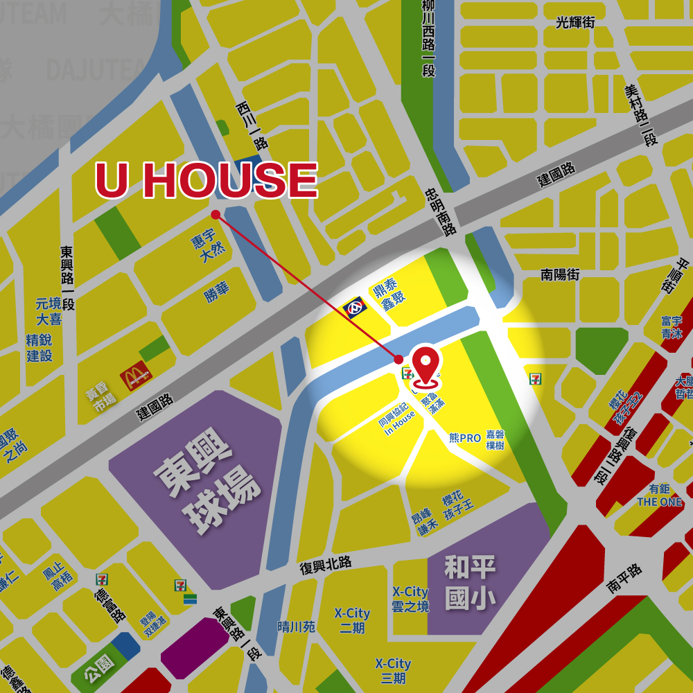 U House-位置圖