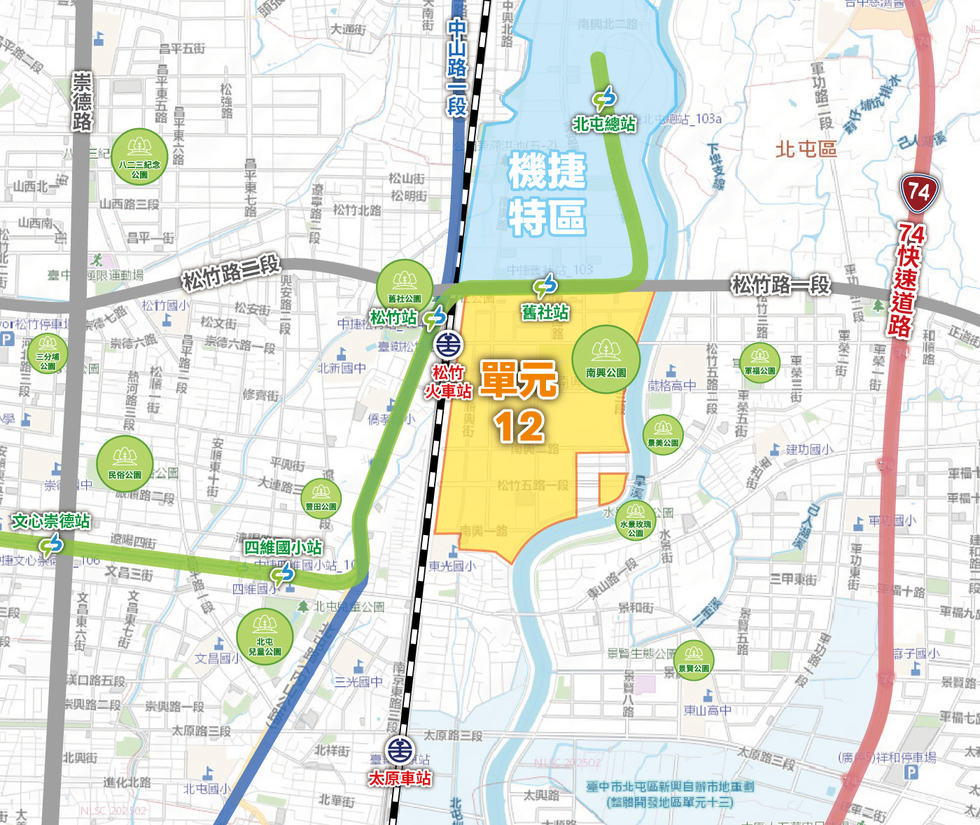 單元12重劃區休閒機能