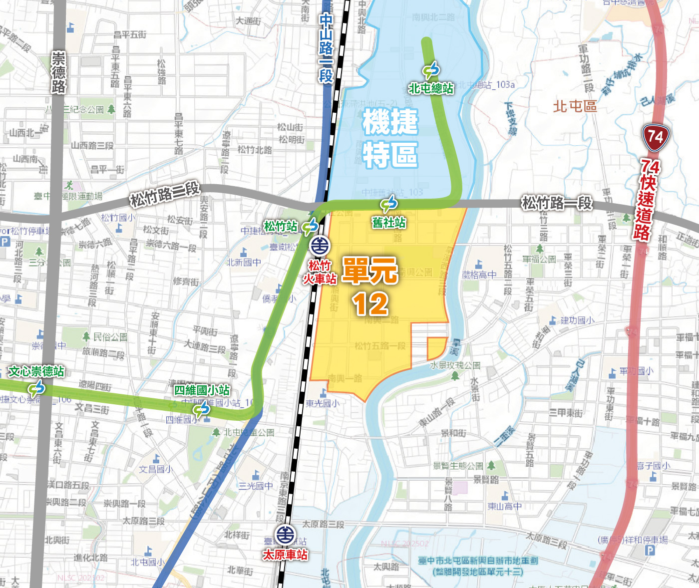 單元12重劃區交通機能