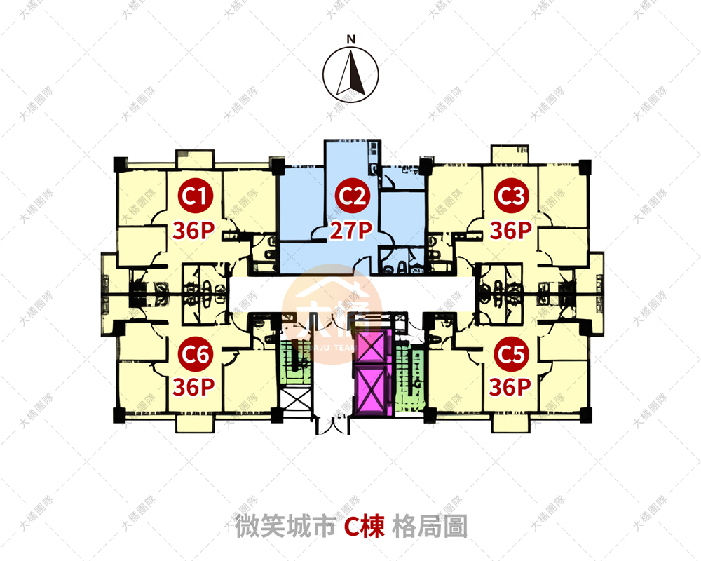 微笑城市-C棟格局圖