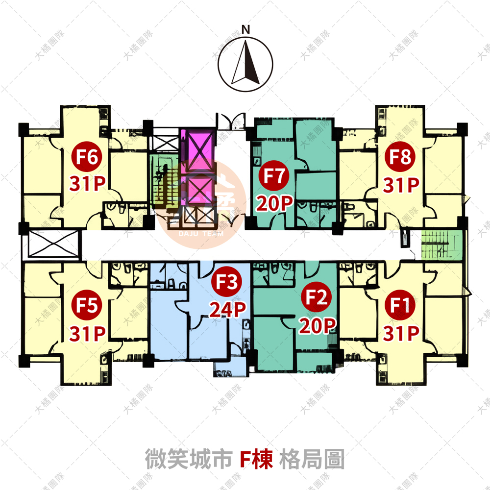 微笑城市-F棟格局圖