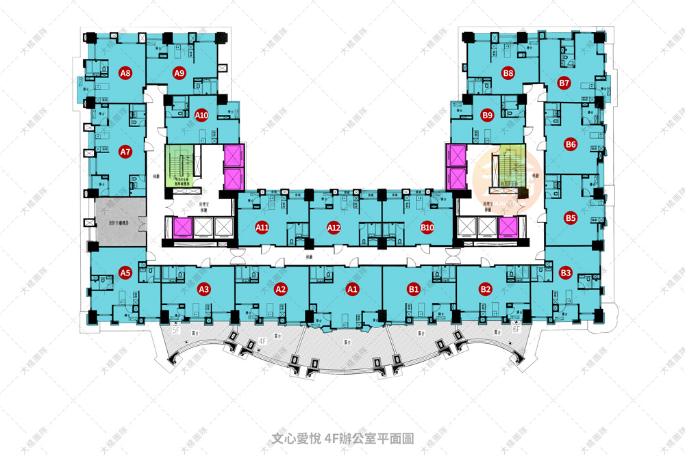 文心愛悅-4F辦公室平面圖