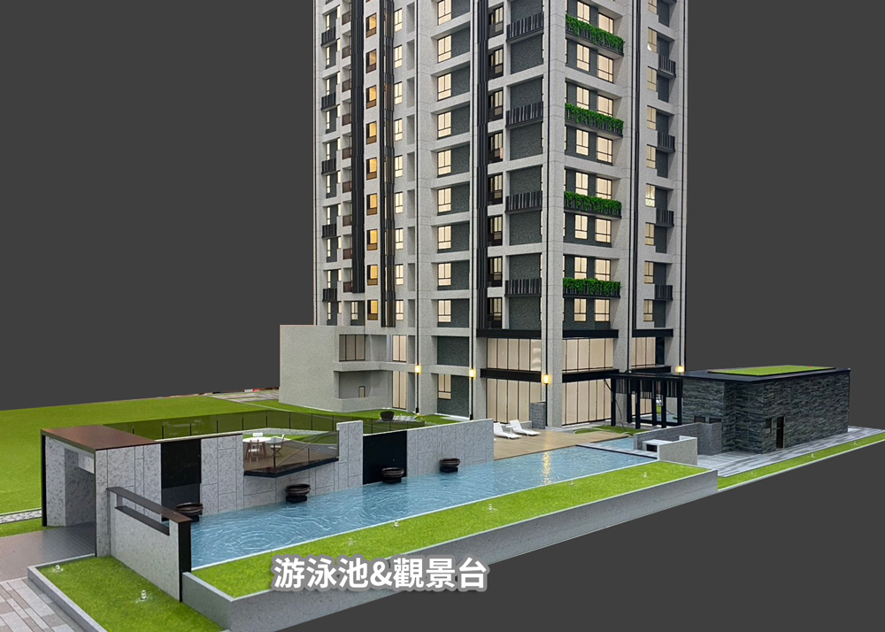 亞昕一沐-游泳池&觀景台示意圖