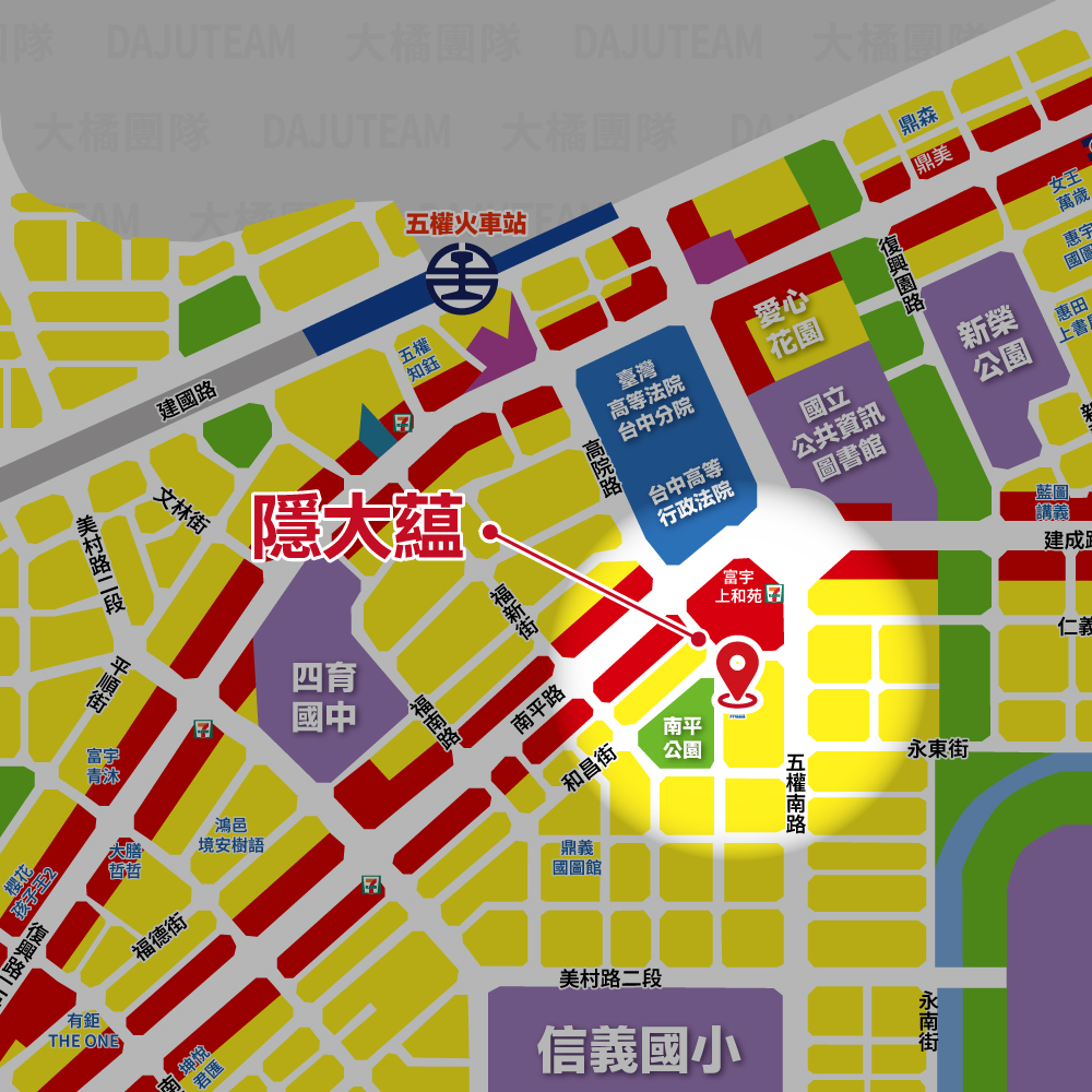 隱大藴－位置圖