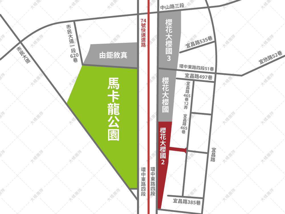 櫻花大櫻國2-位置圖