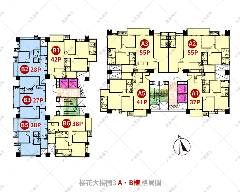 櫻花大櫻國3-A、B棟格局圖