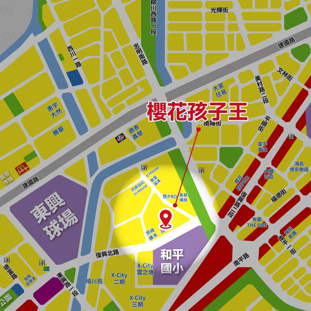 櫻花孩子王-位置圖