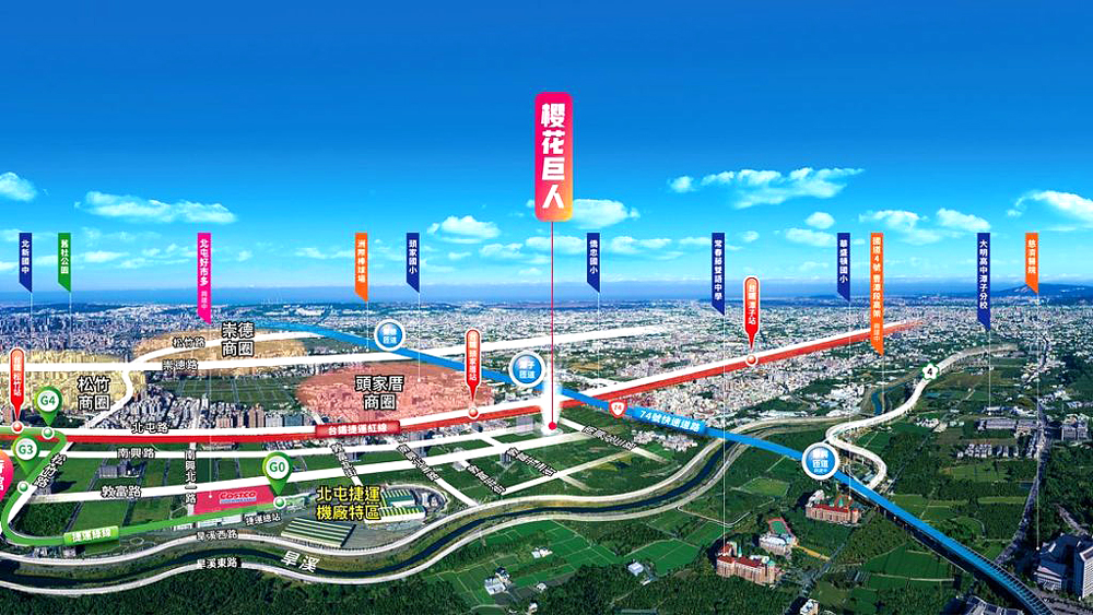 櫻花巨人-空拍基地圖