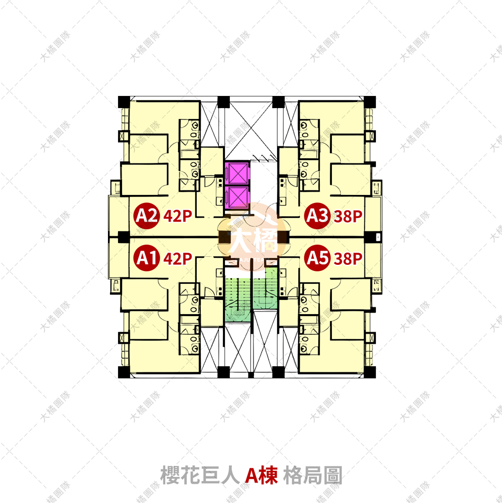 櫻花巨人-A棟格局圖