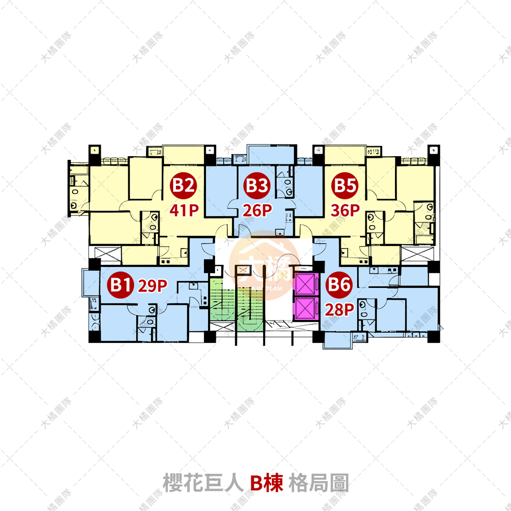櫻花巨人-B棟格局圖