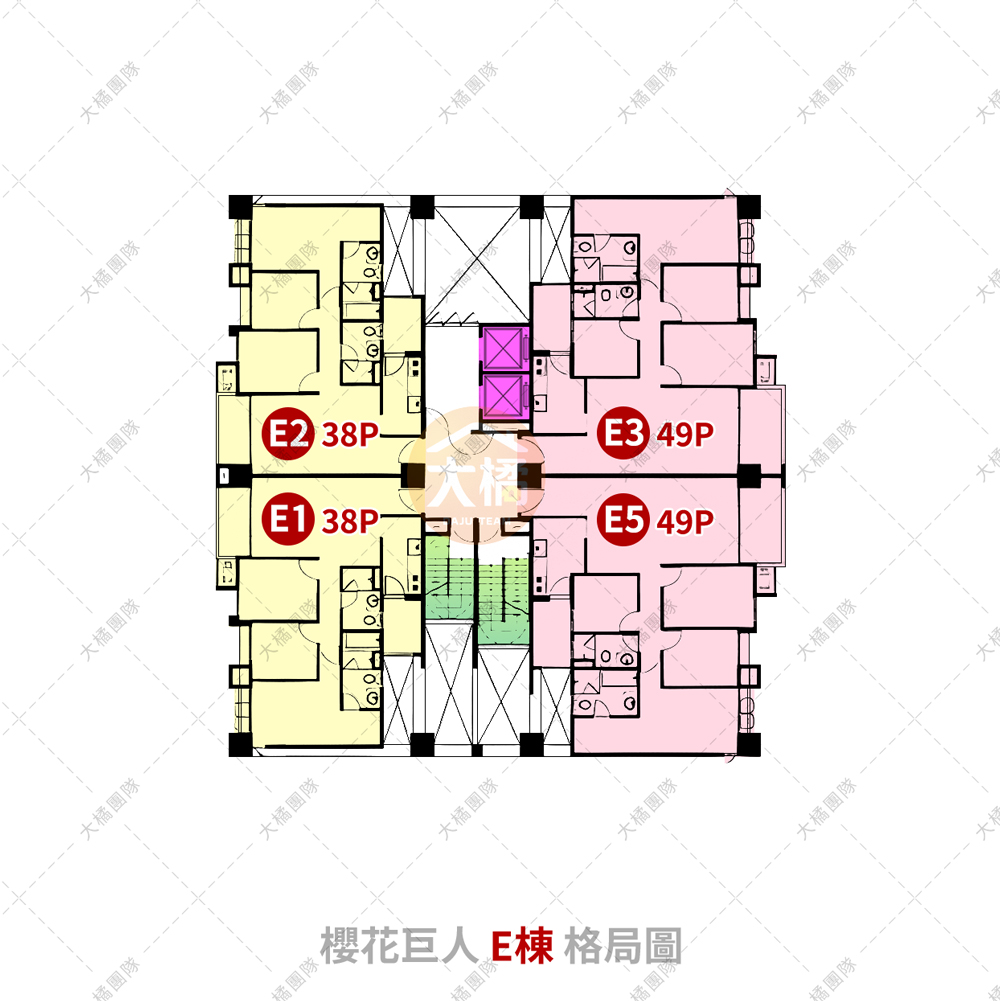 櫻花巨人-E棟格局圖