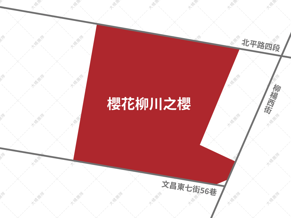 櫻花柳川之櫻-位置圖