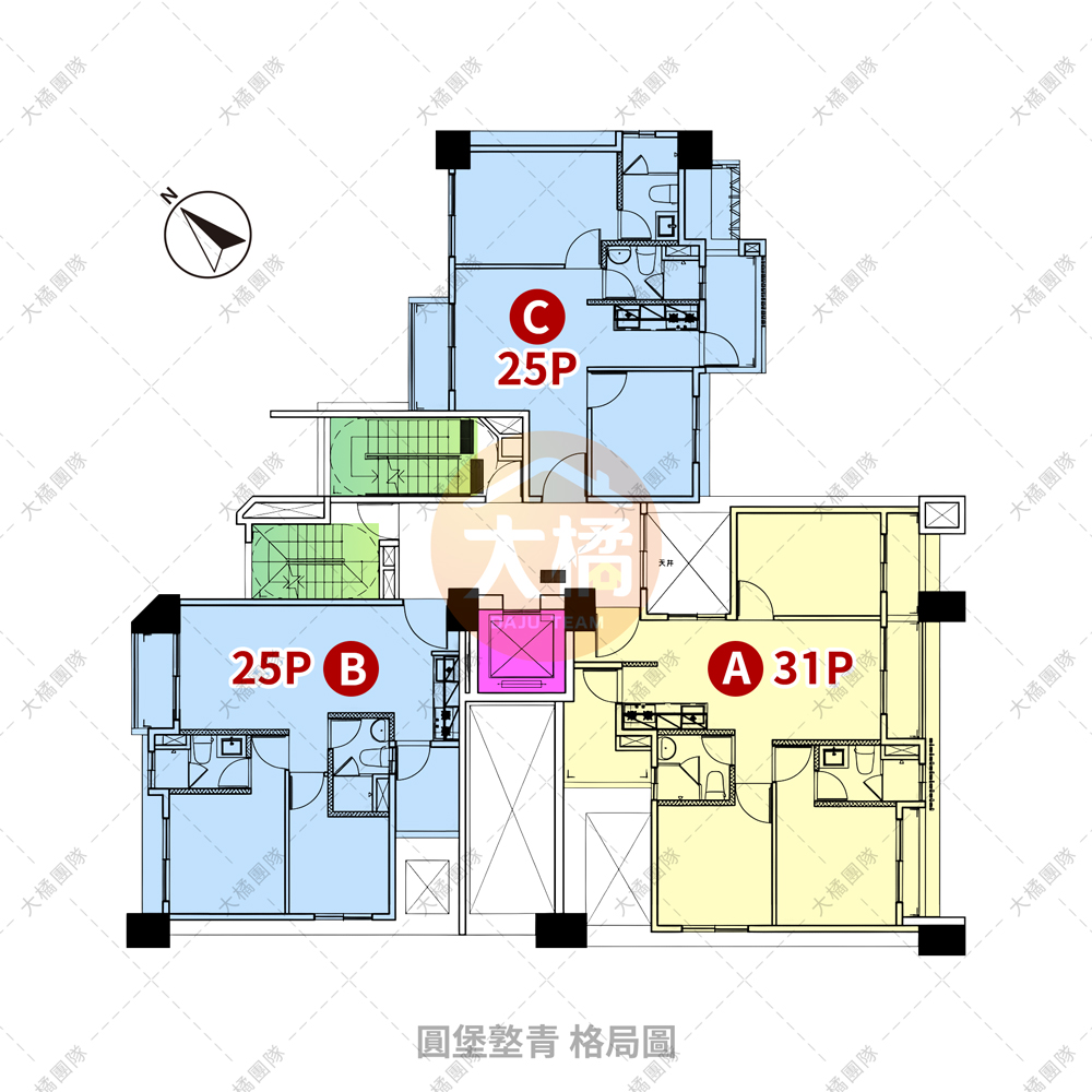 圓堡墪青-格局圖