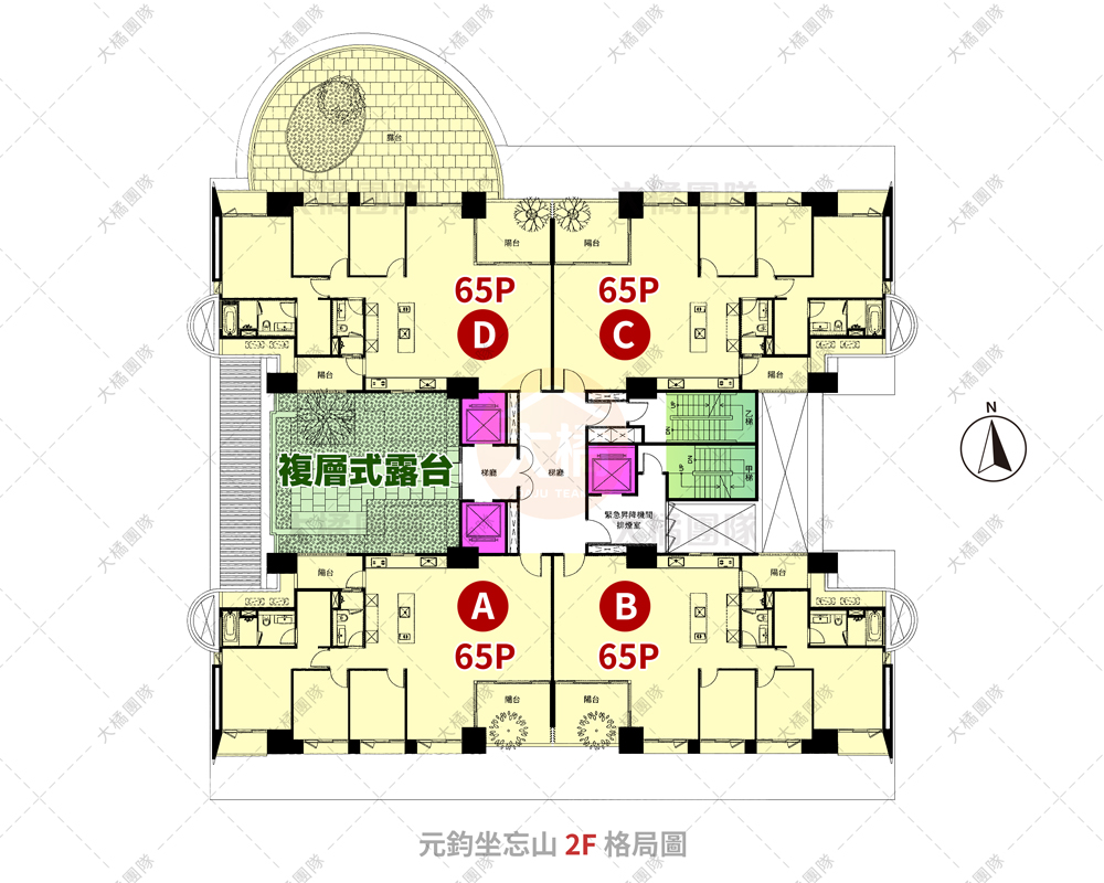 元鈞坐忘山-格局圖