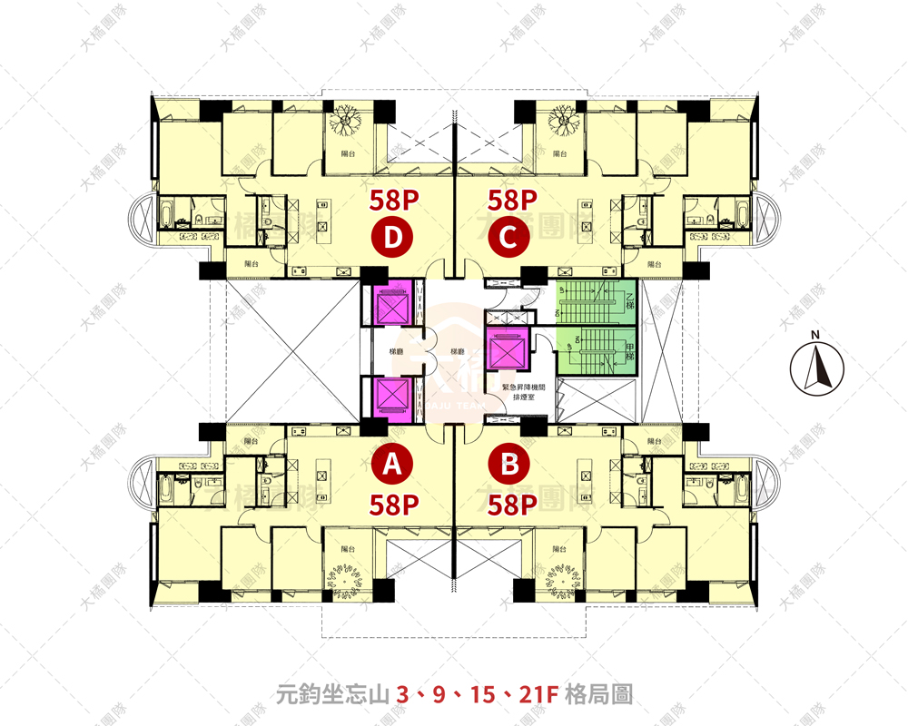 元鈞坐忘山-格局圖