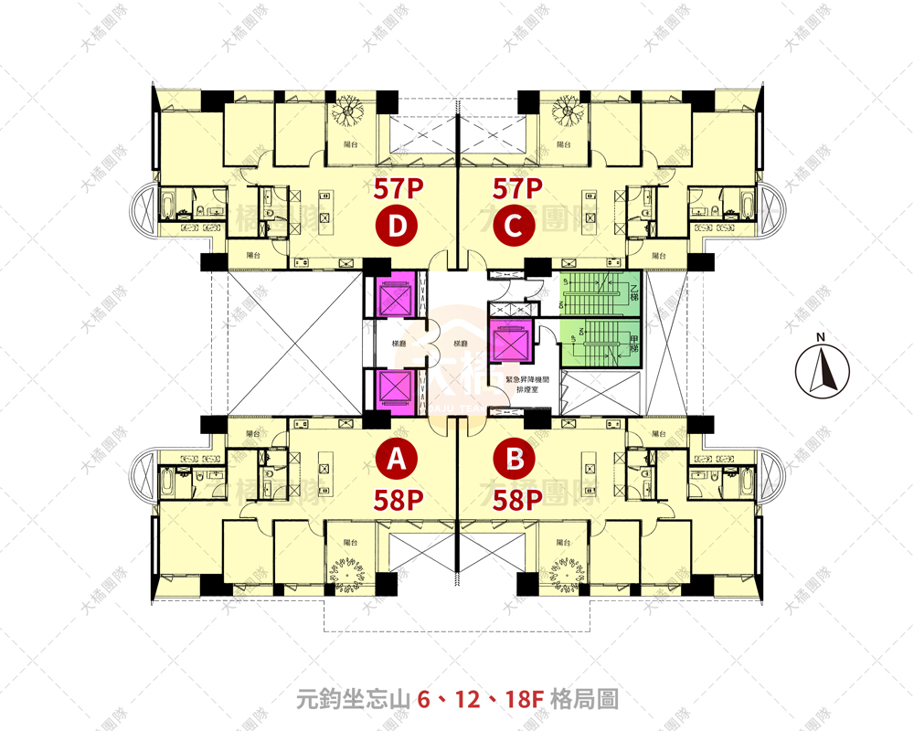 元鈞坐忘山-格局圖