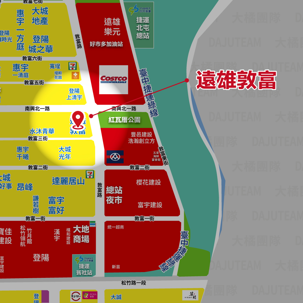 遠雄敦富-位置圖